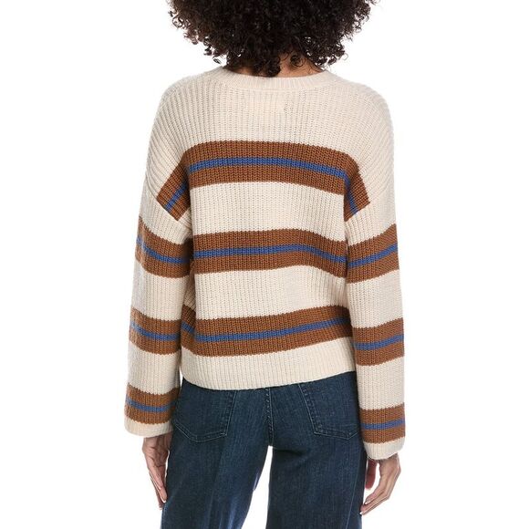 Saltwater Luxe Womens Crewneck Sweater, Tan - Picture 2 of 3